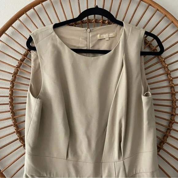 Michael Kors Collection Made in Italy khaki wool sheath dress Size 14 - Picture 3 of 10